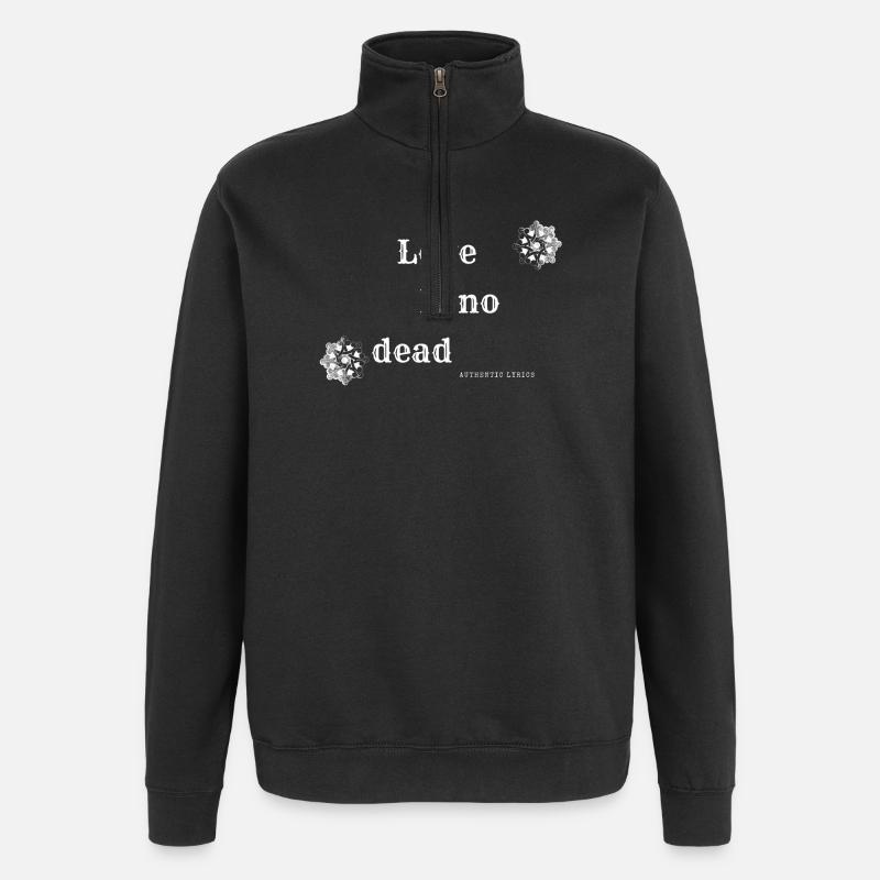 love is no dead - Sweat à zip 1/4 - noir