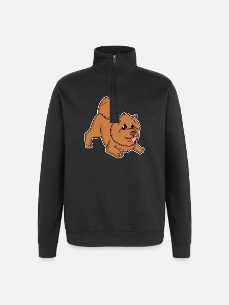 Chow Chow Hunderasse Hund Hunde - Quarter-Zip-Sweatshirt - Schwarz