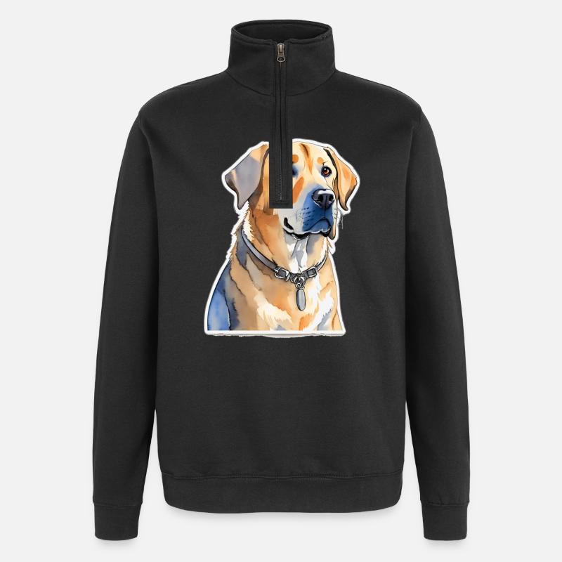 Labrador - Sweat à zip 1/4 - noir