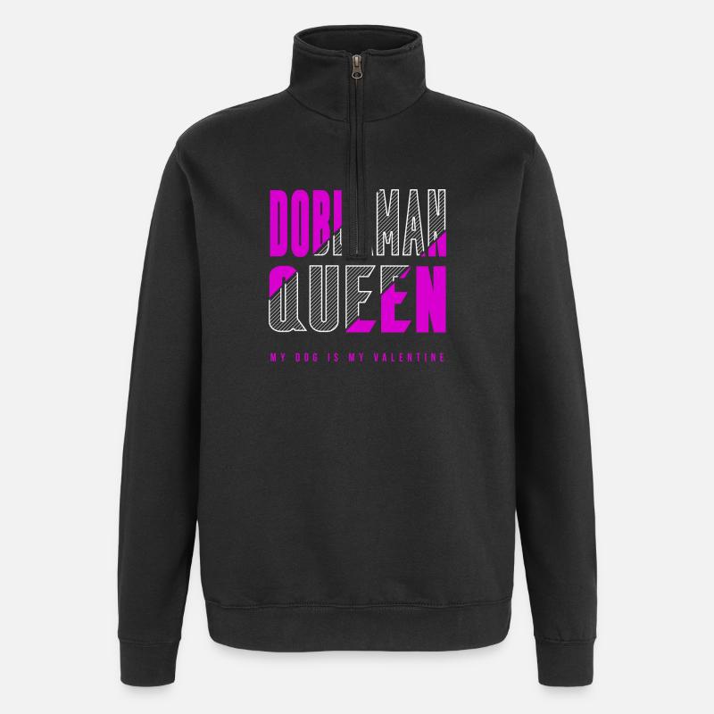 Reine Doberman - Sweat à zip 1/4 - noir