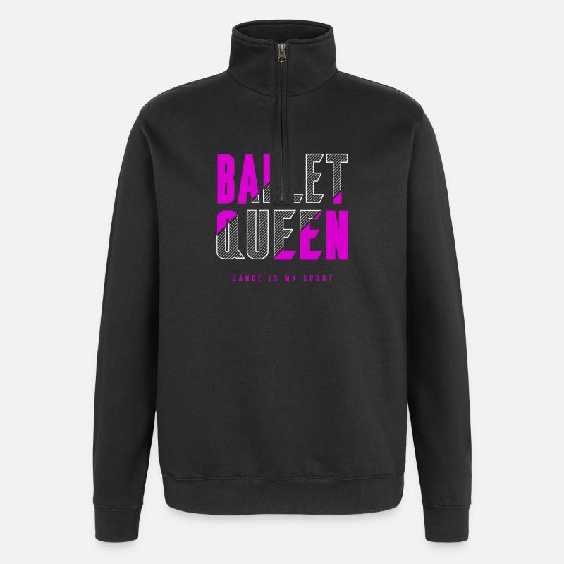 Ballet Queen - Quarter-Zip Sweatshirt - black