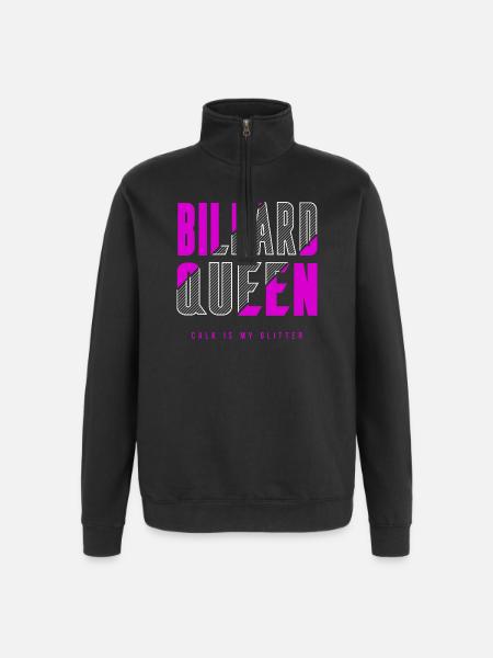 Billiards Queen - Quarter-Zip Sweatshirt - black