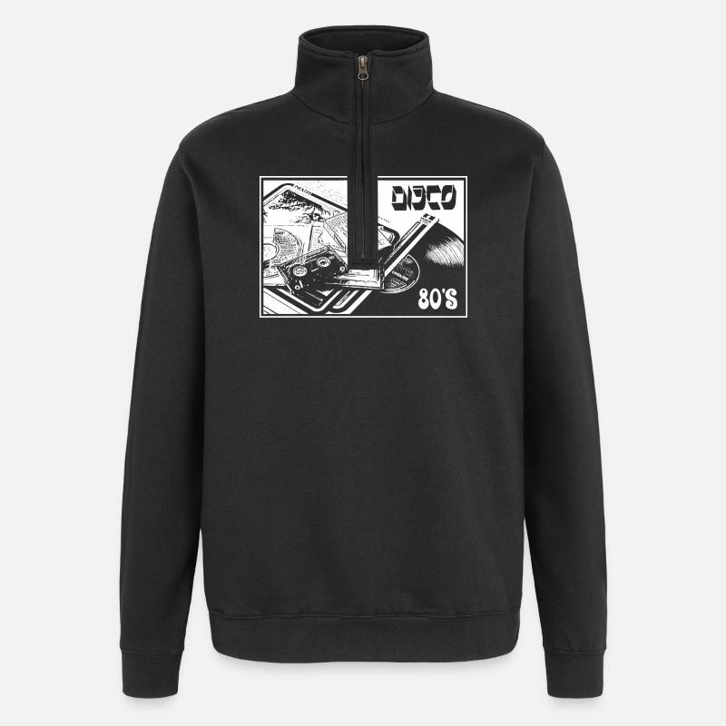 DISKOTHEK - Quarter-Zip-Sweatshirt - Schwarz