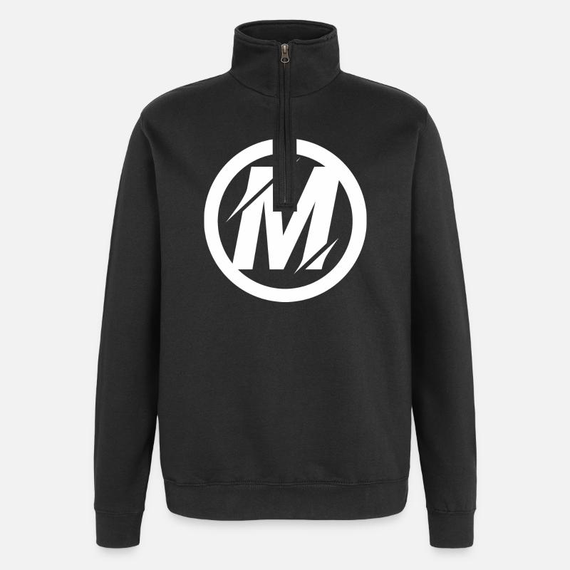 Illustration du logo M - Sweat à zip 1/4 - noir