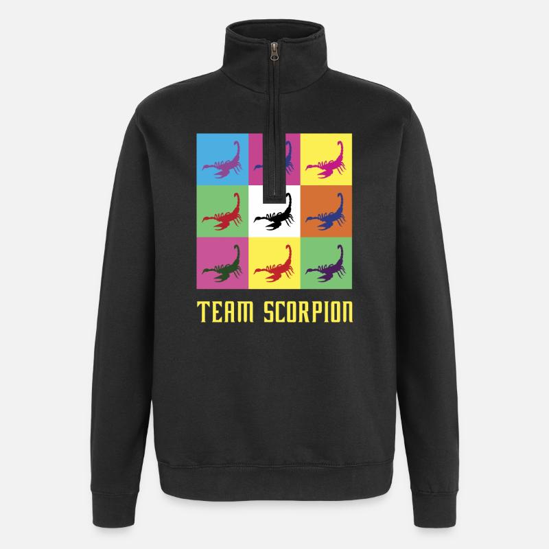 Team Skorpion - Quarter-Zip-Sweatshirt - Schwarz