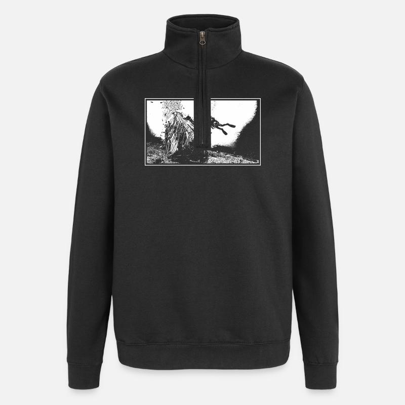 L'épave - Sweat à zip 1/4 - noir