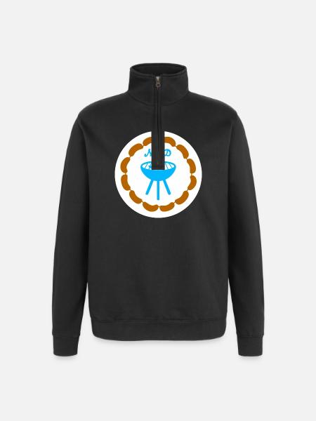 Wurstkette Grillen Nerd Camping Bratwurst Grill - Quarter-Zip-Sweatshirt - Schwarz