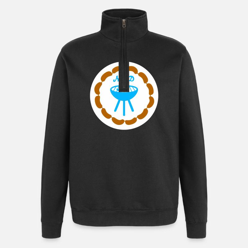 Wurstkette Grillen Nerd Camping Bratwurst Grill - Quarter-Zip-Sweatshirt - Schwarz
