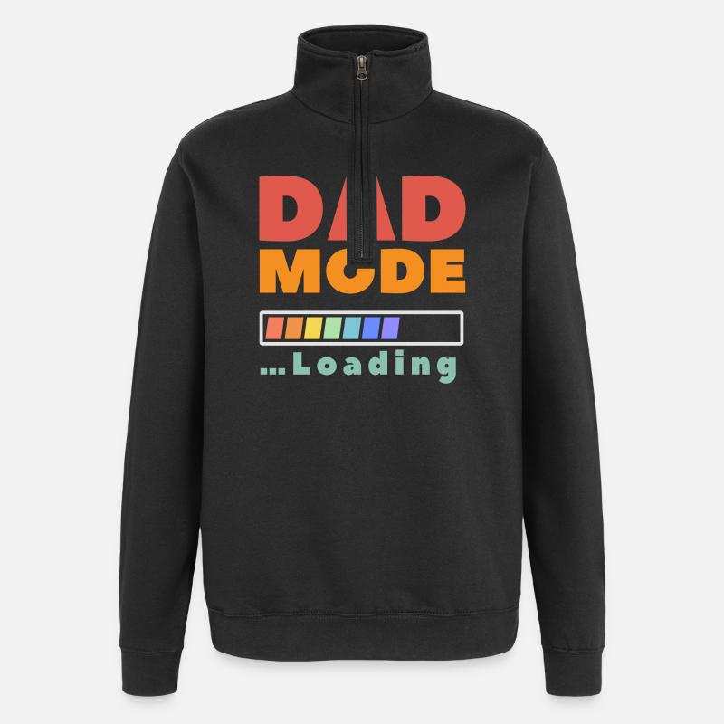 Dad Mode - Quarter-Zip Sweatshirt - black
