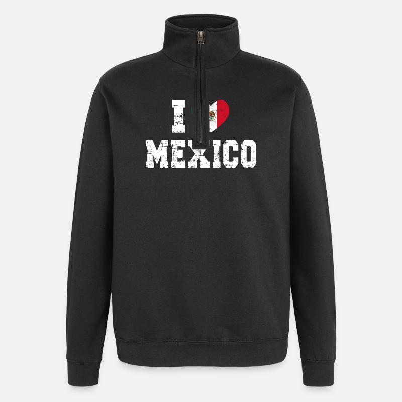 Mexico - Quarter-Zip Sweatshirt - black