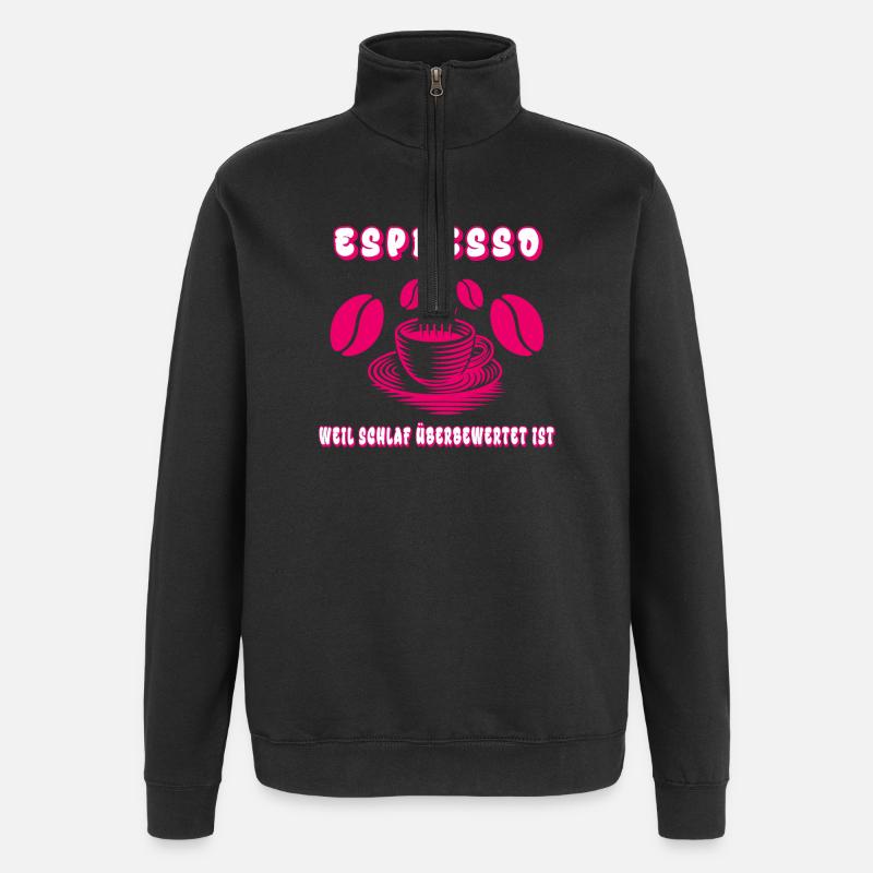 Espresso Design - Quarter-Zip-Sweatshirt - Schwarz