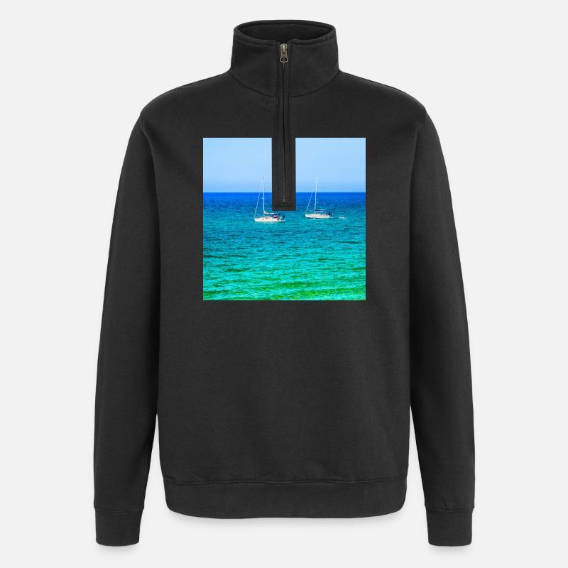 Summer Sailing - Quarter-Zip Sweatshirt - black