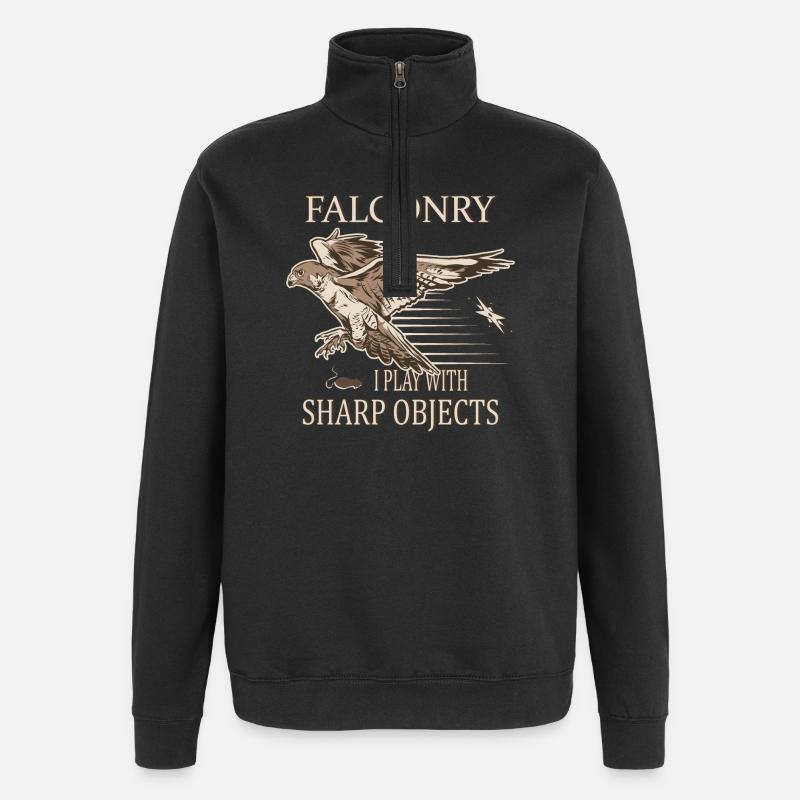 Falkner - Quarter-Zip-Sweatshirt - Schwarz