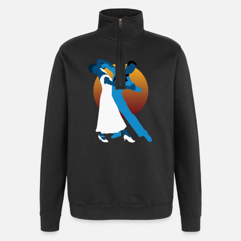 Walzertänzer - Quarter-Zip-Sweatshirt - Schwarz