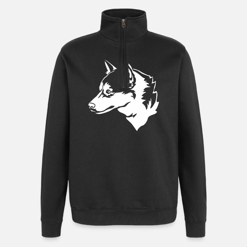 Husky Head "Black Edition" - Quarter-Zip Sweatshirt - black