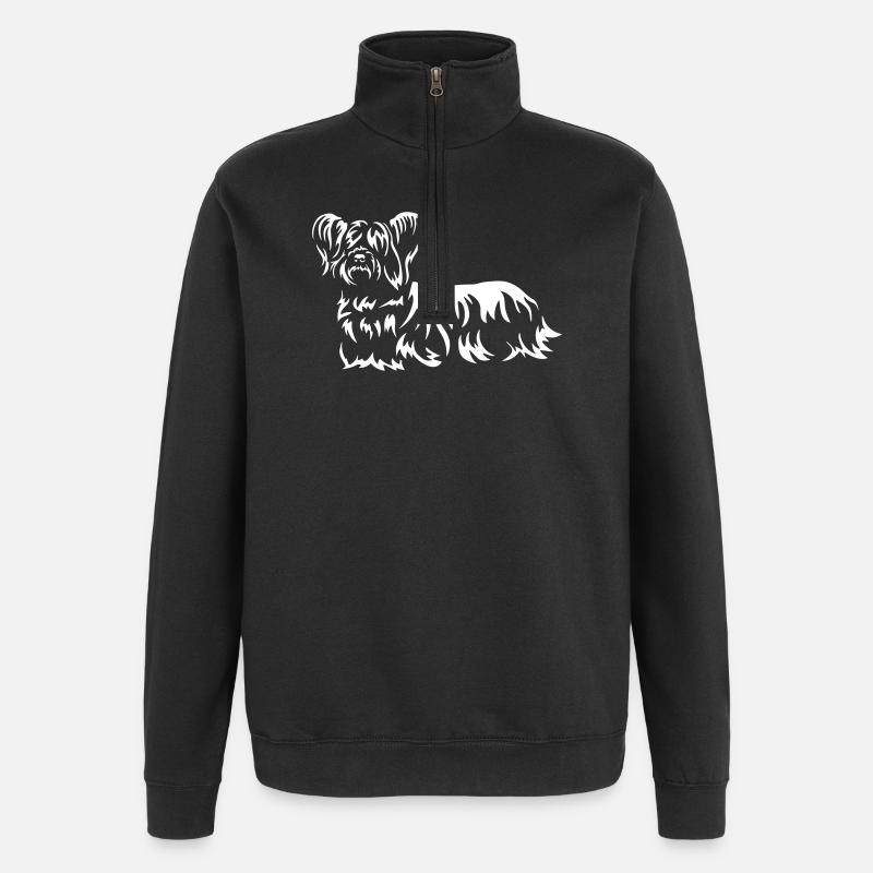 Skye Terrier « Édition Noire » - Sweat à zip 1/4 - noir
