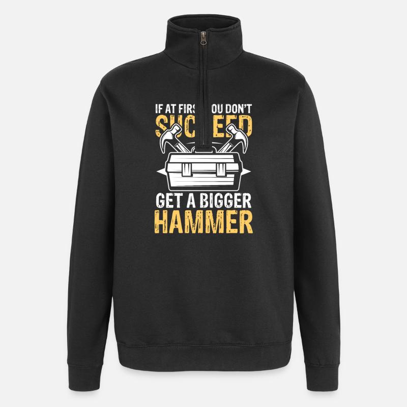 Get a bigger hammer - Quarter-Zip-Sweatshirt - Schwarz