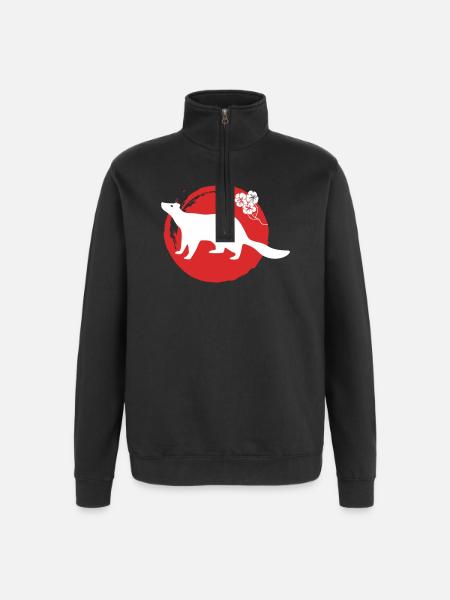 Marten Silhouette Japanese - Quarter-Zip Sweatshirt - black