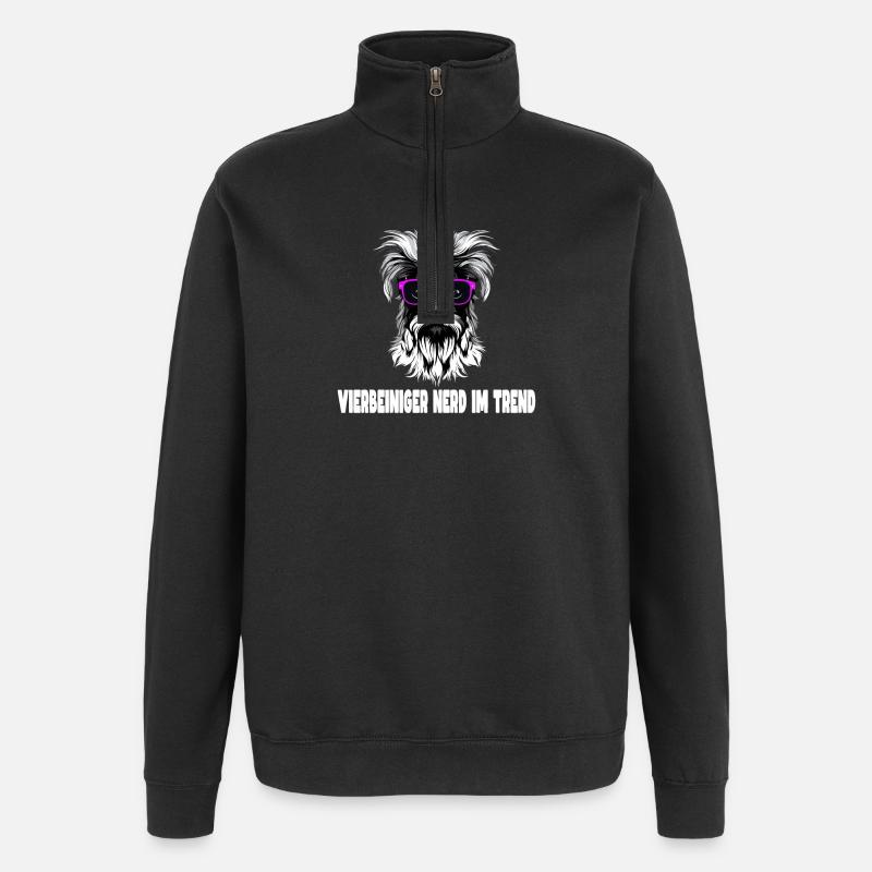 Conception pour chien - Sweat à zip 1/4 - noir