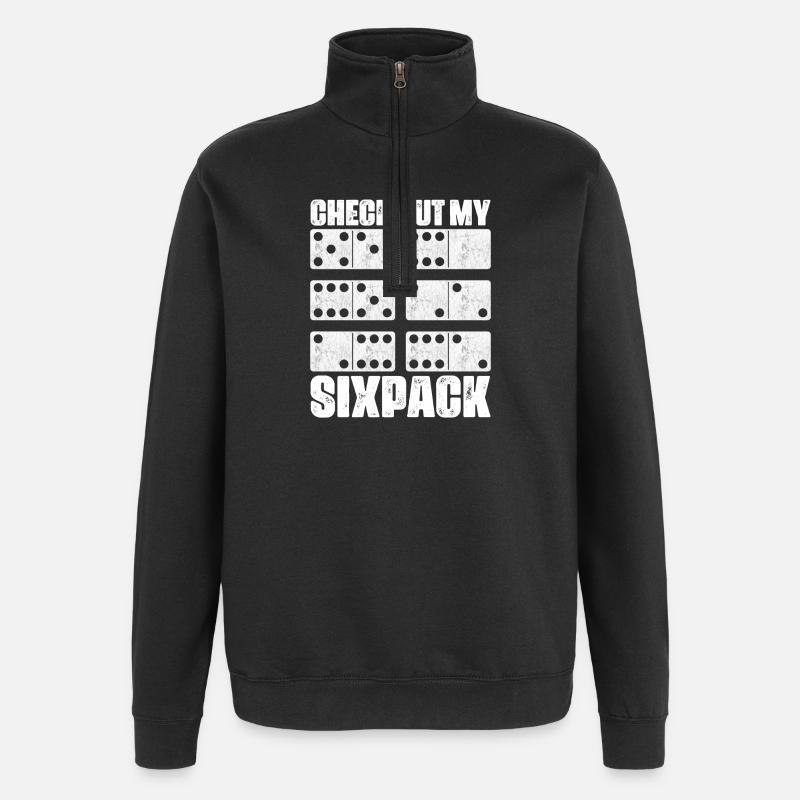 Conception de jeux Domino - Sweat à zip 1/4 - noir