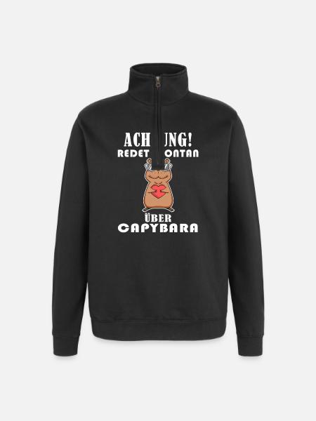 Capybara Wasserschwein Capybaras - Quarter-Zip-Sweatshirt - Schwarz