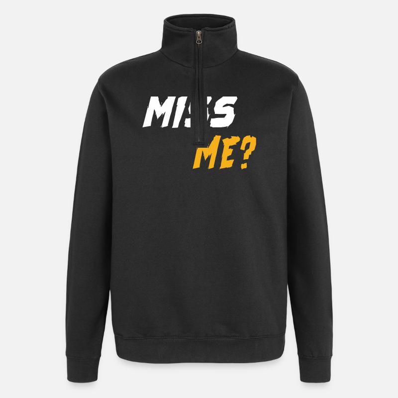 Vermissen Sie mich? - Quarter-Zip-Sweatshirt - Schwarz