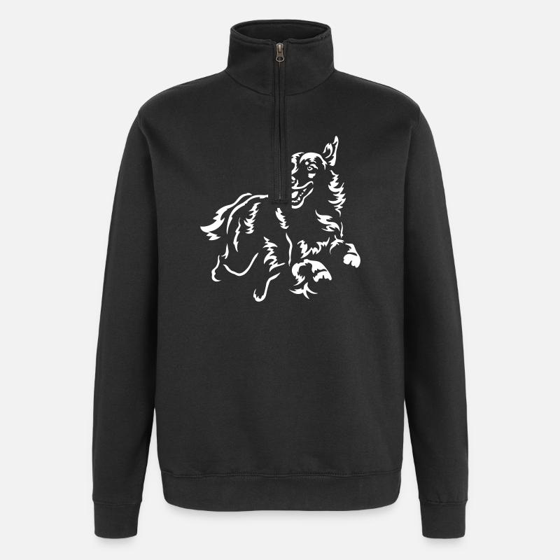 Golden Retriever "Black Edition" - Quarter-Zip Sweatshirt - black