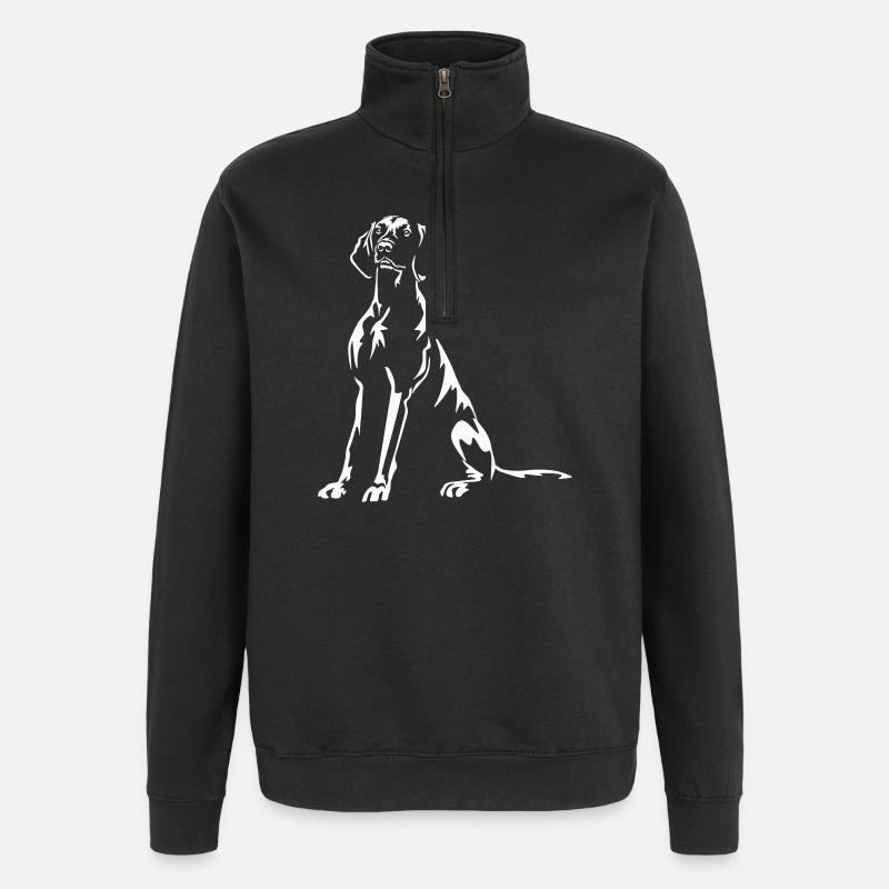 Magyar Vizsla « Édition Noire » - Sweat à zip 1/4 - noir