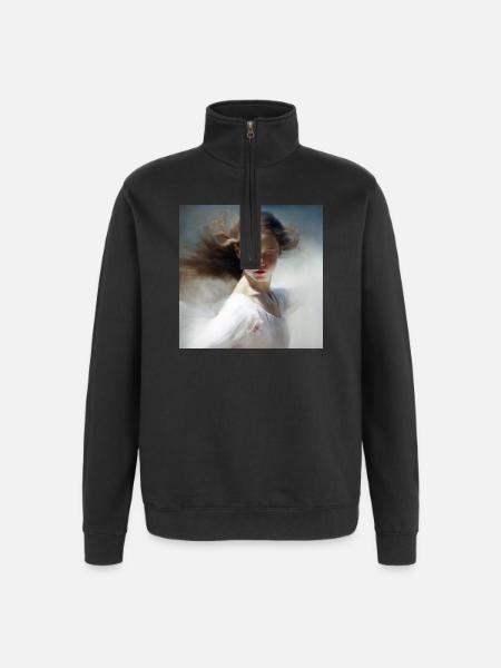 Women's Painting 01 - Quarter-Zip Sweatshirt - black