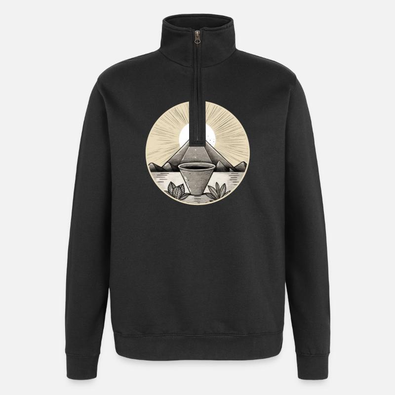 Pyramid 01 - Quarter-Zip Sweatshirt - black