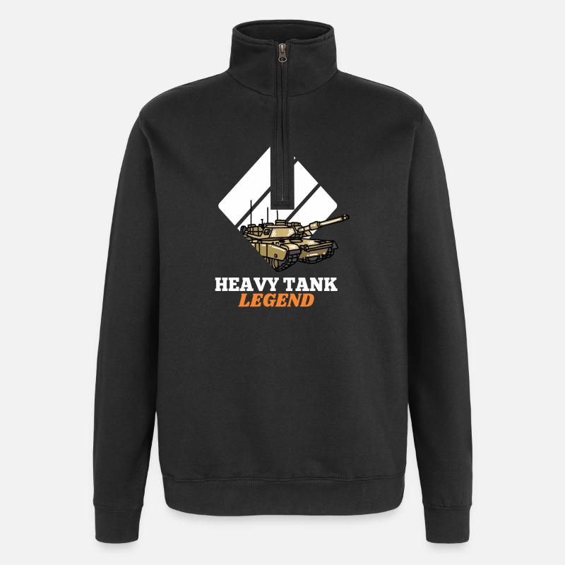 Heavy Tank Legend - Quarter-Zip Sweatshirt - black