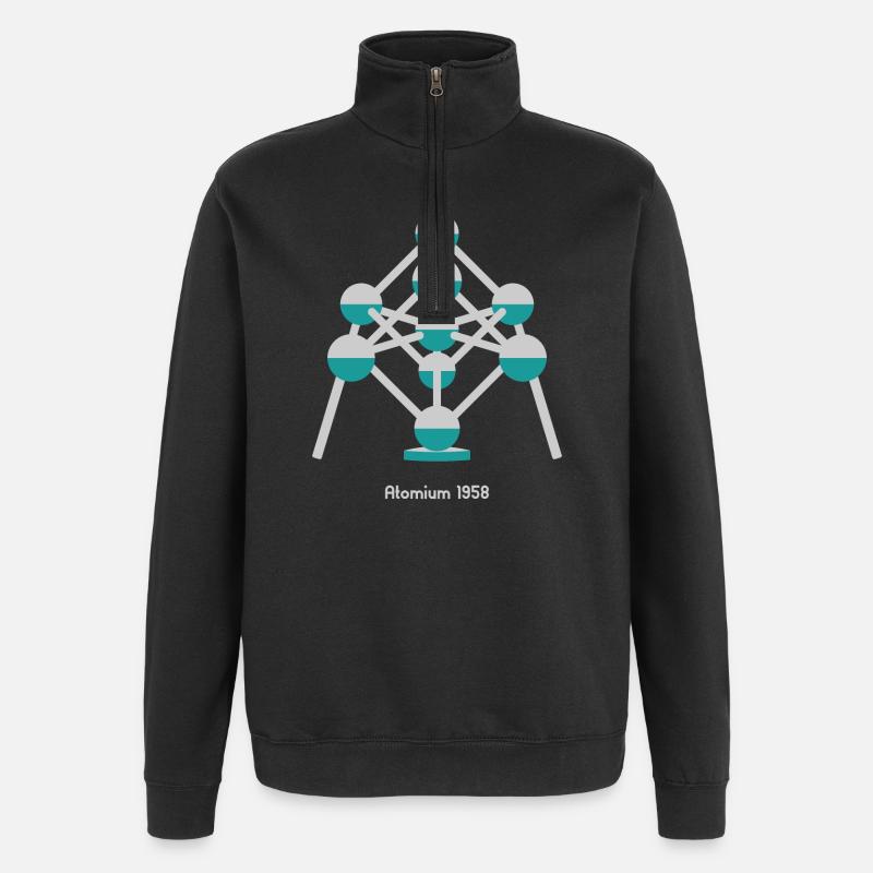 Atomium 1958 - Sweat à zip 1/4 - noir