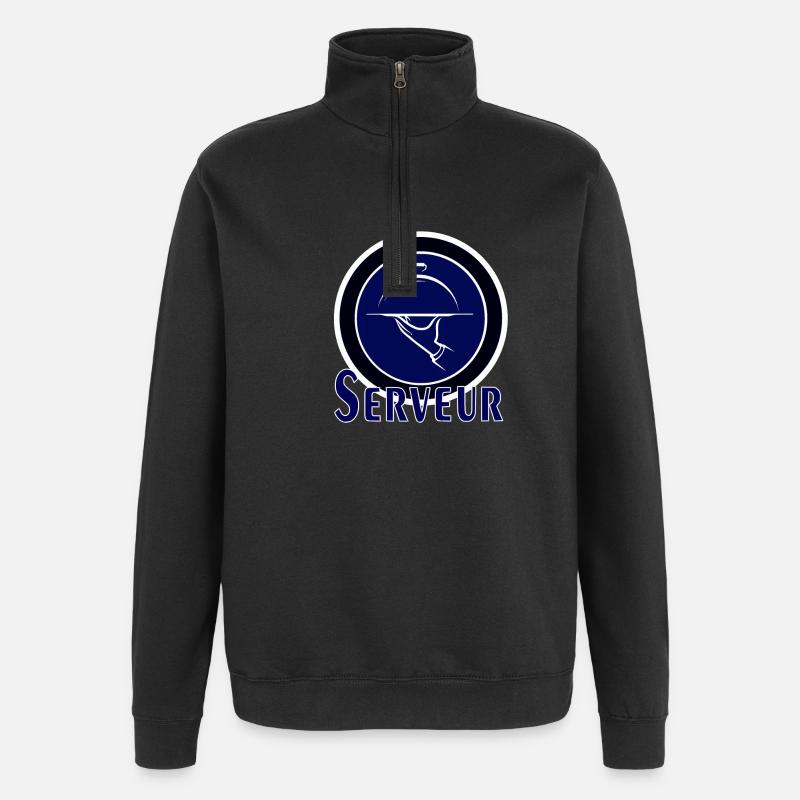 Serveur - Sweat à zip 1/4 - noir