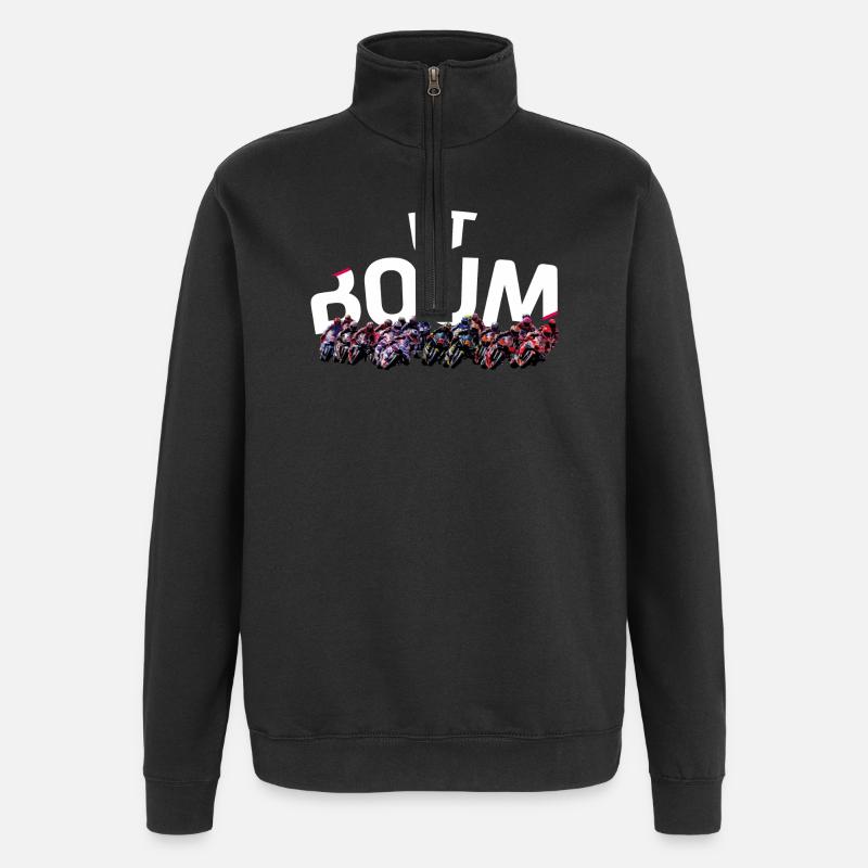 ET BOUM MOTO.GP - Sweat à zip 1/4 - noir