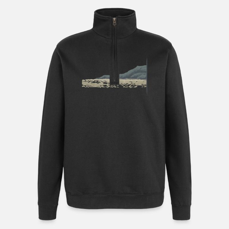 CÔTE ROCHEUSE - Sweat à zip 1/4 - noir