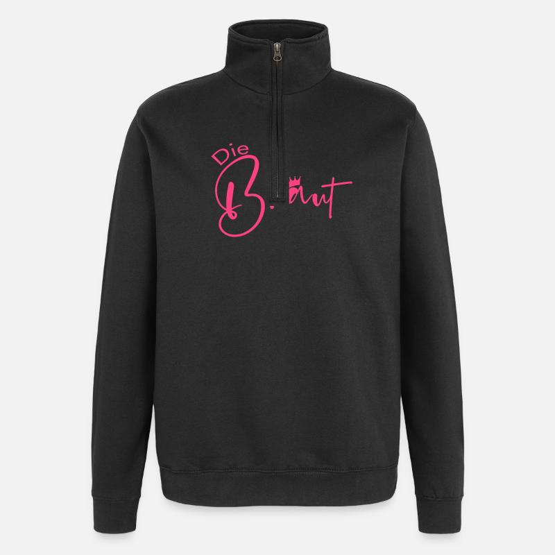 Die Braut-Krone! - Quarter-Zip-Sweatshirt - Schwarz