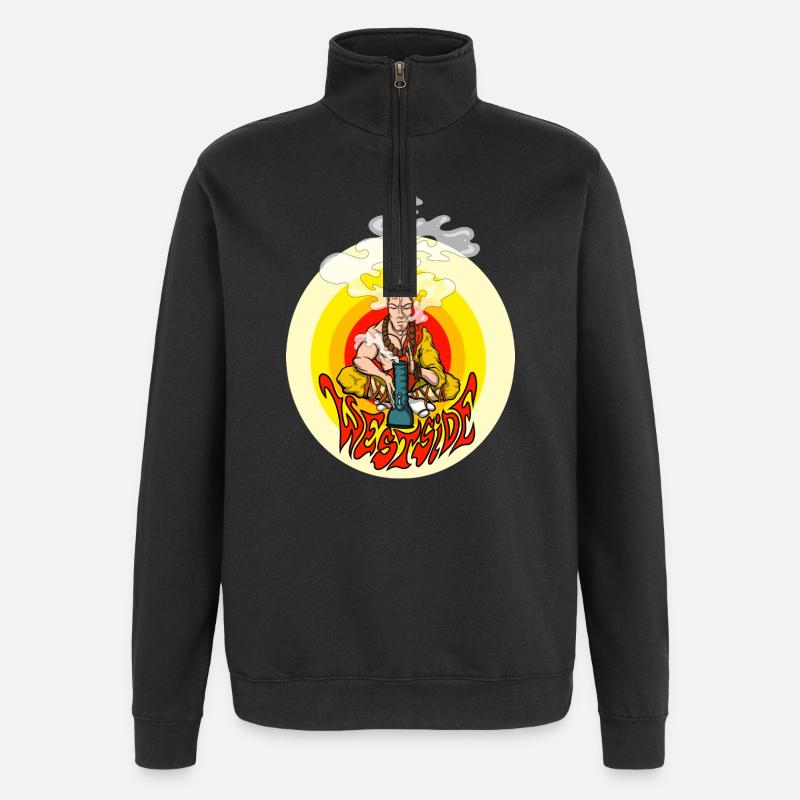 Côté ouest - Sweat à zip 1/4 - noir