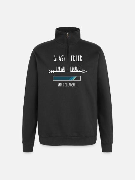 Glasveredler Ausbildung Beruf Geschenk - Quarter-Zip-Sweatshirt - Schwarz