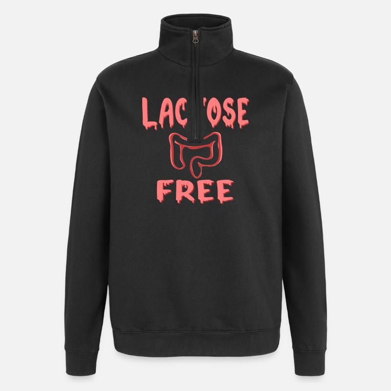 LAKTOSEFREIE DIÄT - DARM - Quarter-Zip-Sweatshirt - Schwarz