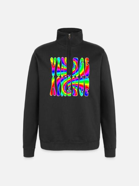 WEINLESE - Quarter-Zip-Sweatshirt - Schwarz