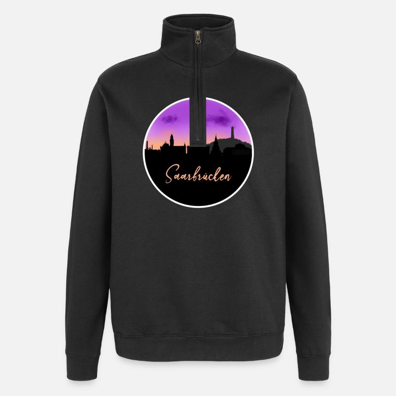 Saarbrücken Fineline Skyline - Sweat à zip 1/4 - noir