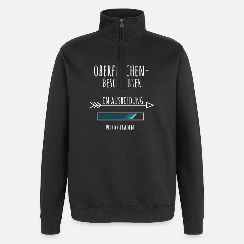 Oberflächenbeschichter Ausbildung Geschenk - Quarter-Zip-Sweatshirt - Schwarz