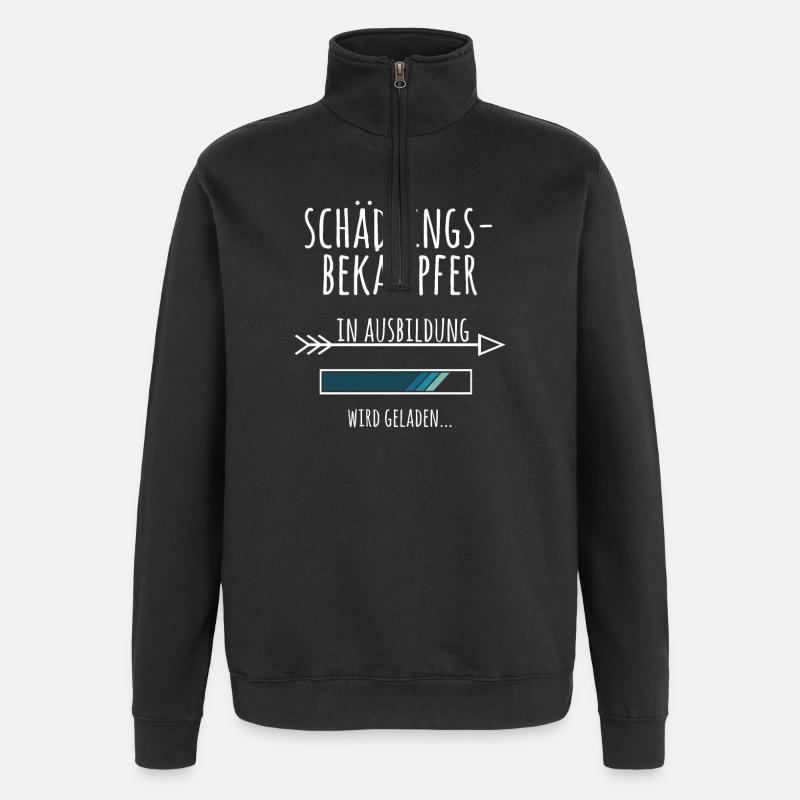Schädlingsbekämpfer Ausbildung Geschenk Schädlinge - Quarter-Zip-Sweatshirt - Schwarz