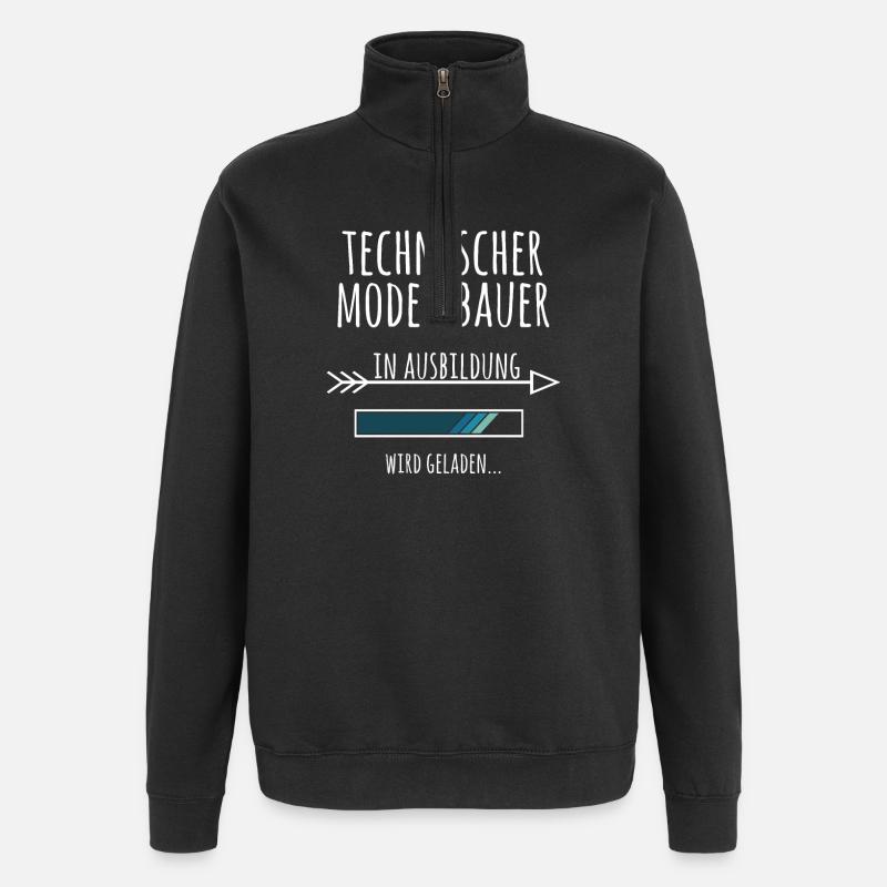 Technischer Modellbauer Ausbildung Geschenk - Quarter-Zip-Sweatshirt - Schwarz
