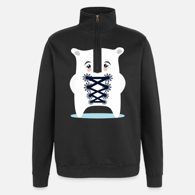 BAYERN EISBÄR TRACHTEN ERSATZ DIRNDL - Sweat à zip 1/4 - noir