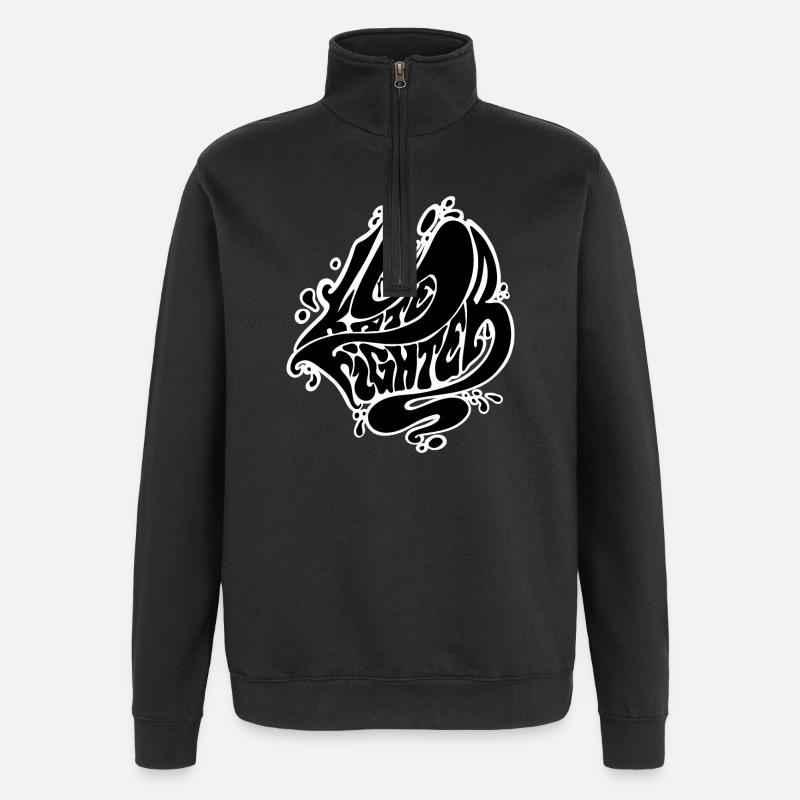 Skate Fighter - Sweat à zip 1/4 - noir