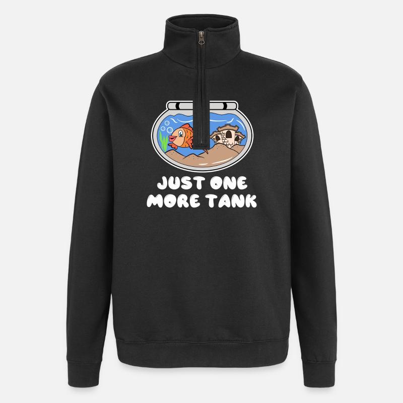 Aquarium Statement Goldfisch Haustiere Kuscheltier - Quarter-Zip-Sweatshirt - Schwarz