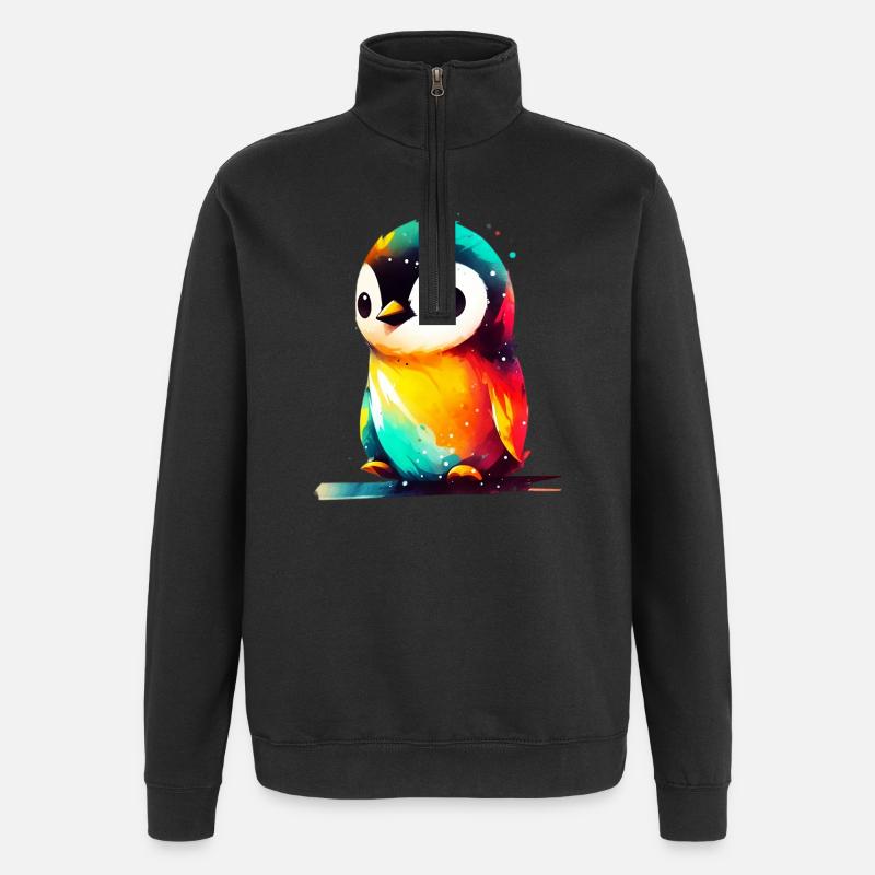 Penguin - Quarter-Zip Sweatshirt - black