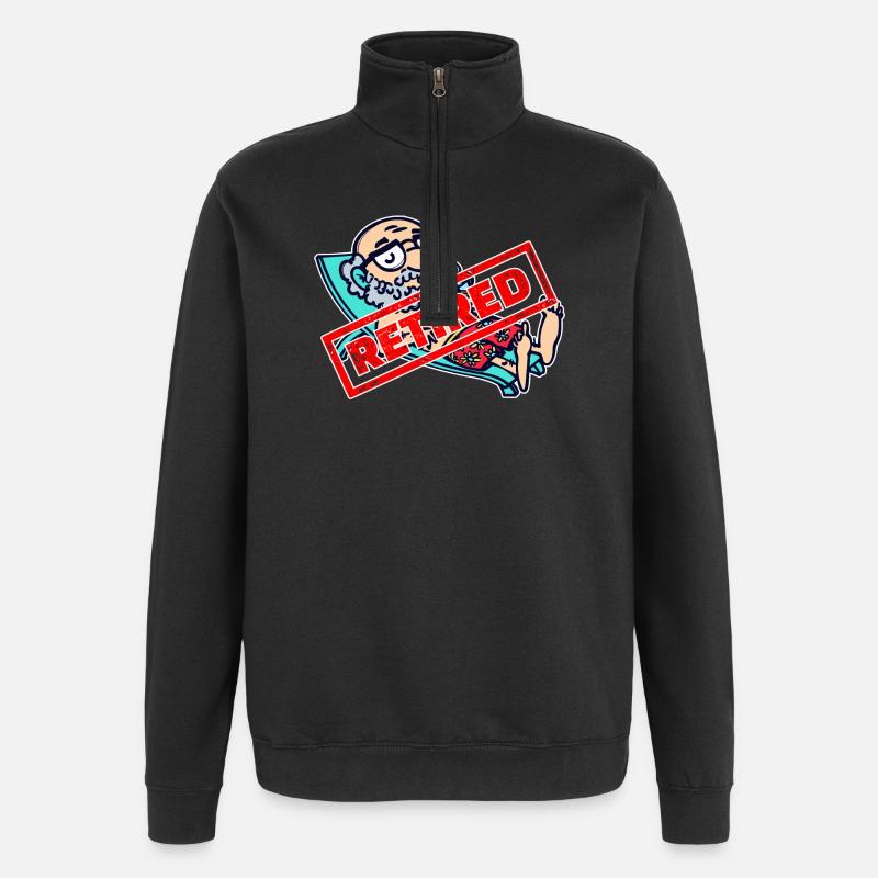 Retraite des aînés Dire retraite - Sweat à zip 1/4 - noir