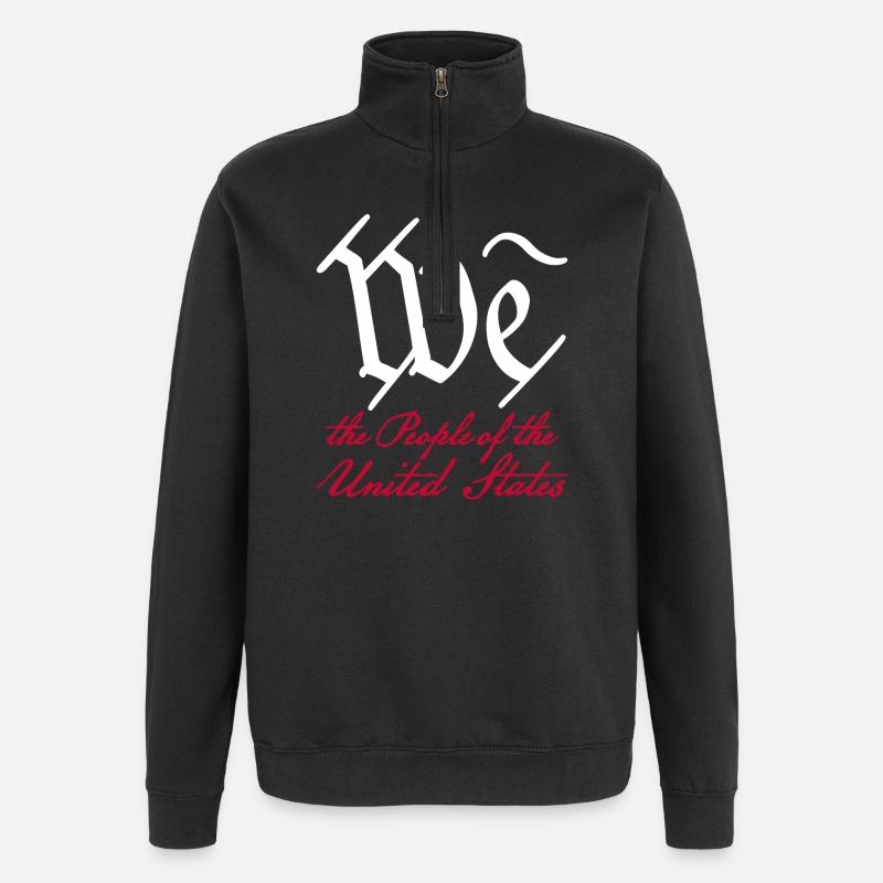 Nous, le Peuple, 2 (sombre) - Sweat à zip 1/4 - noir